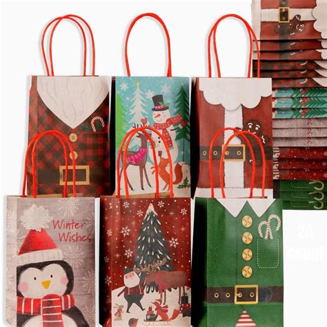 small christmas gift bags bulk